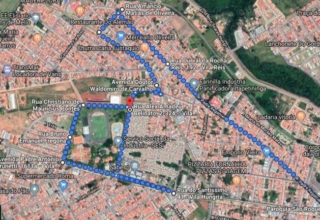 Prefeitura de Itapetininga divulga percurso da 4ª Etapa do “Correr e Caminhar com Saúde”, neste domingo (25), na vila Rio Branco