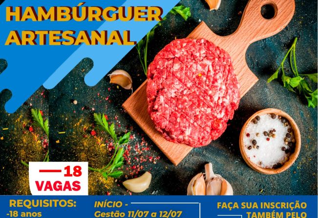 Inscrições abertas para curso de Hambúrger Artesanal em Itapetininga
