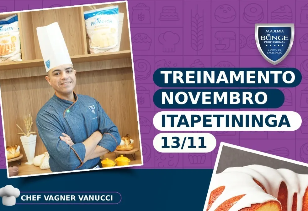 Itapetininga recebe Chef Vagner Vanucci em treinamento gratuito de Bolos Artesanais
