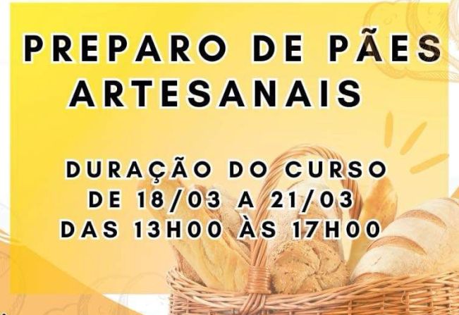 Prefeitura de Itapetininga abre inscrições para Curso de Pães Artesanais