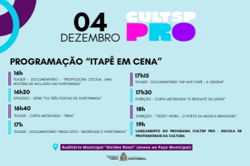 Itapetininga sedia lançamento do Programa CultSP Pro com mostra de produções locais e apresentação de cursos voltados à cultura