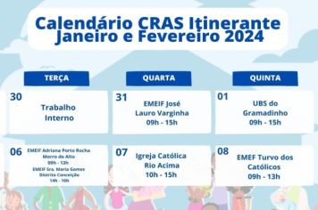 Cras Itinerante estará em fevereiro nos bairros rurais de Itapetininga