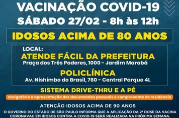 5º lote da vacina contra a Covid-19 deve chegar a Itapetininga nesta sexta (26) para vacinação a idosos com mais de 80 anos