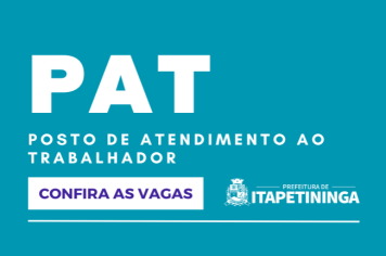 Vagas do PAT Itapetininga 14 de julho