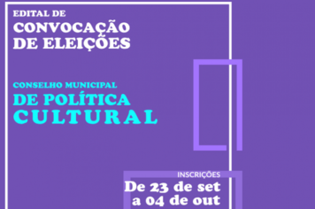 Abertas inscrições para candidatos ao Conselho de Cultura até 04 de outubro