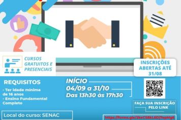 Itapetininga tem inscrições abertas para Curso Gratuito de Assistente de Marketing e Vendas