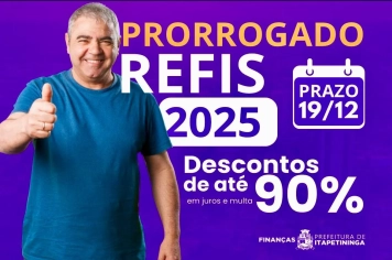 Prefeitura de Itapetininga prorroga REFIS 2025 até 19 de dezembro