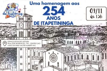 “Tarde de Histórias” homenageia Itapetininga no mês de novembro