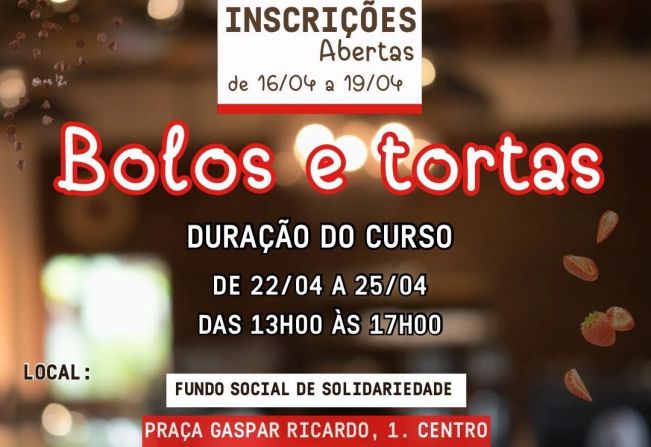 Fundo Social de Itapetininga tem inscrições abertas até esta sexta-feira (19) para Curso de Bolos e Tortas