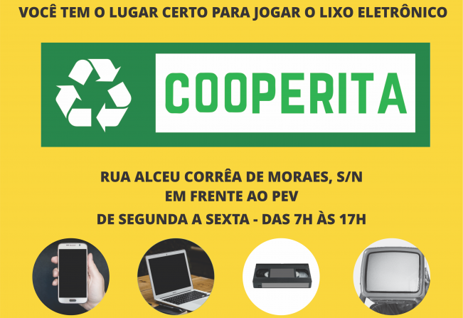 Descarte correto de eletrônicos em Itapetininga é na Cooperita