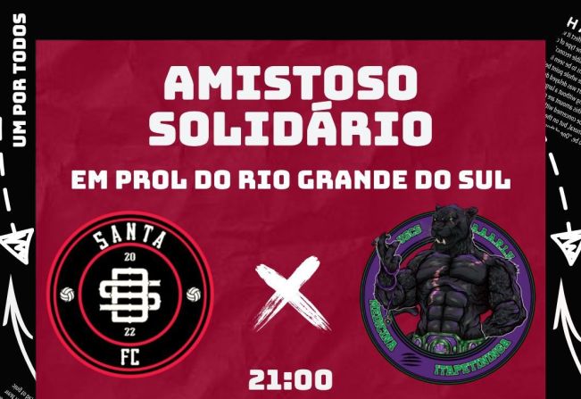 Projeto Itapalhaços da USCS promove Amistoso de Futsal beneficente às vítimas das enchentes do Rio Grande do Sul nesta quinta (09)