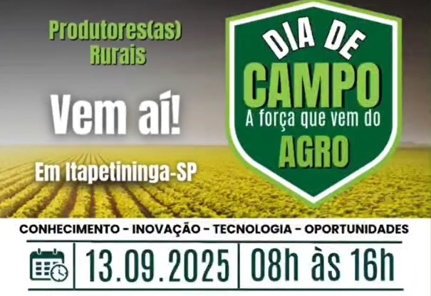 1º Dia de Campo para produtores rurais será realizado em Itapetininga 