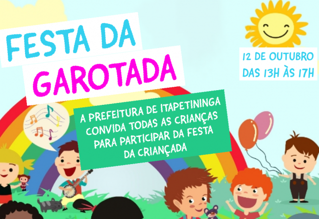 Vem aí! Festa da Garotada em Itapetininga dia 12 de outubro