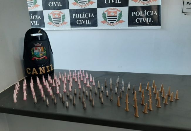 Equipe do Canil da GCM já registra a apreensão de mais de 2 mil porções de drogas na cidade