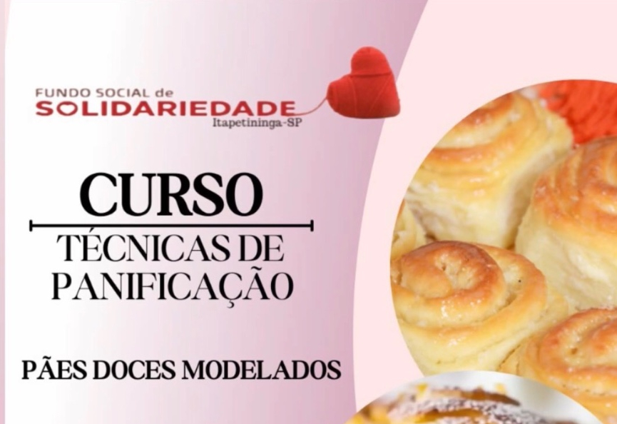 Curso gratuito de Panificação ensina técnicas de pães doces modelados em Itapetininga